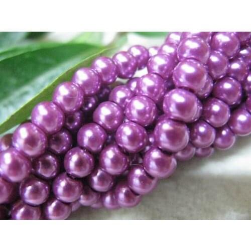 Wholesale 760pcs Fuchsia Glass Pearl Handcraft Jewelry DIY Beads 6mm F15