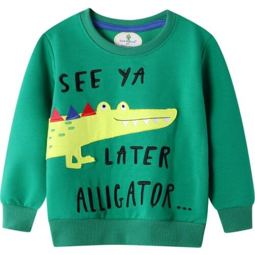 Autumn Spring European And American Style Brand Boy And Girl Sweater Crocodile Cotton Long-sleeved Childrens Top