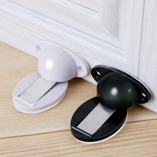 Strong Magnetic Suction Door Stopper Punch-free Door Suction Hidden Door Holders Catch Floor Doorstop Furniture Hardware