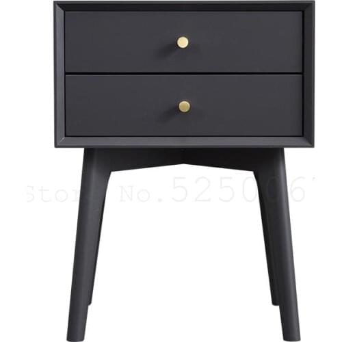 Nordic solid wood bedside table simple bedroom storage bedside cabinet small apartment creative storage cabinet