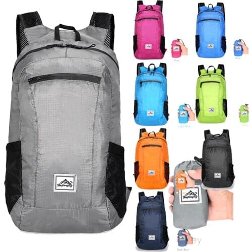 Outdoor sports backpack waterproof portable folding bag comfortable ultralight bag 20L light folding packbag