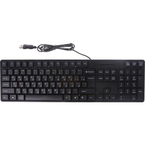 French/Spanish/Russian Silent Keyboard Waterproof Office Keyboard for Windows Computer