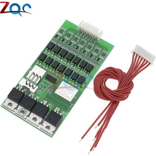 BMS 7S Li-ion Lithium 18650 Battery Protection Board 24V 20A Battery Balancer with Matching Cable Automatic Protection Function