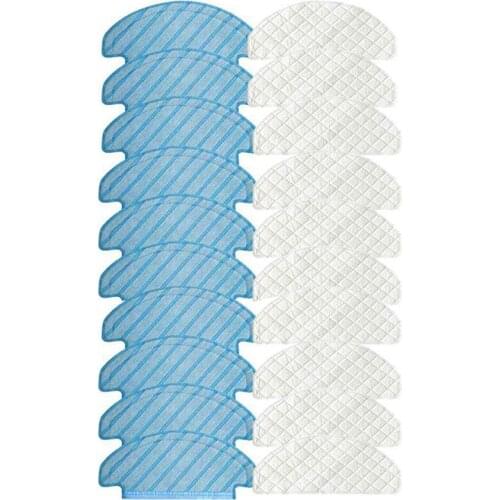 10 x Disposable Wipes + 10X Cleaning Wipes Cloth for Ecovacs Deebot Ozmo T8 Aivi Vacuum Cleaner Parts (Pack of 20)