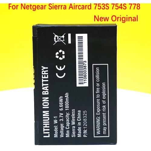1800mAh W1 W-1 battery For Netgear Sierra Aircard 753S 754S 778 Latest Production High Quality Battery+Tracking Number