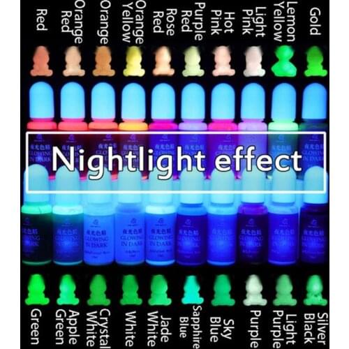 20 Suitable For Uv Crystal Glue Silicone Mold New DIY Luminous Color Pigment Resin Model Pendant Bracelet Painted Color Paint