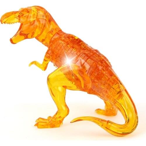 3D Crystal Puzzle Toys Dinosaur Model DIY Jigsaw Assembly Building Block Brick Educational Toys for Kids Boys Children Gift
