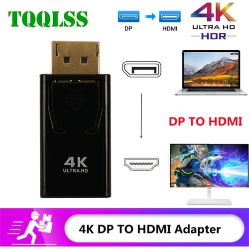 4K DisplayPort to HDMI-compatible Adapter Converter Display Port Male DP to Female HD TV Cable Adapter Video Audio For PC TV