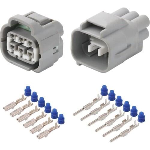 6pin male female headlamp harness plug electric auto connector with terminals for Toyota Lexus 7283-7064-40 7282-7064-40