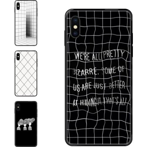 For Huawei Honor Play V10 View Mate 10 20 20X 30 Lite Pro Y3 Y5 Y9 Nova 3 3i Pro Black Soft TPU Cell Cover Case Black And White