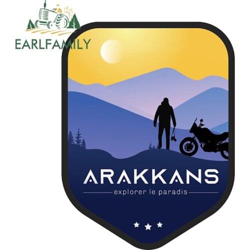 EARLFAMILY 13cm x 9.9cm for Adventurer Awaits Car Sticker Personality Scratch-Proof Sunscreen Decal Surfboard Graffiti Graphics