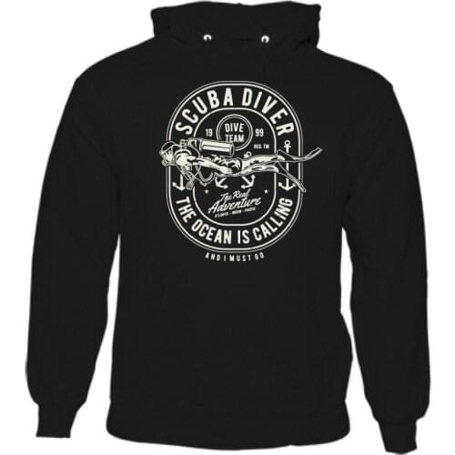 Scuba Diver Dive Team Men Diving Equipment Hoodies Sweatshirt