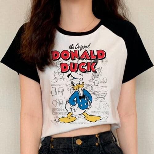 Disney Donald Duck Harajuku Anime T Shirt Ullzang Kawaii 90s Graphic T-shirt Cute Funny Cartoon Tshirt Fashion Summer Top Tees