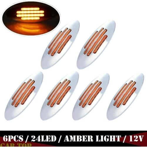 6PCS 12v Lighting Trailer Marker Lights For Trucks Side Marker Light Trailer Lights LED Lamp Truck LED Lights LED Side Marker