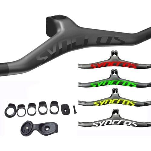 Syncros MTB Full Carbon Fiber Bicycle Handlebar Integrated Stem 60/70/80/90/100/110mm Integratived Angle 17