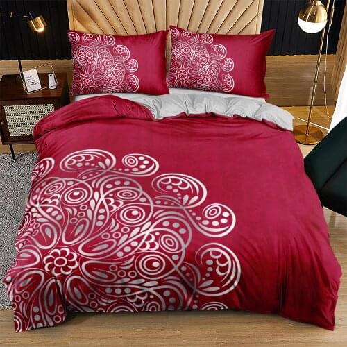 Bohemian,Indian Style Duvet Cover Sets King Size Bedding Set 3 Piece Quilt Covers and Pillowcase Queen Digital Printed Bed Linen