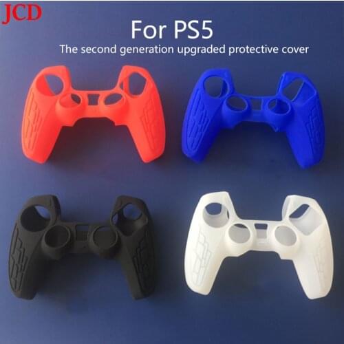 JCD 1 Pcs Funda protectora de silicona para SONY Playstation 5, funda de goma para mando de PS5, tapas de palancas de pulgar
