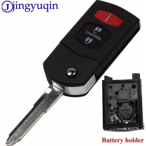 Jingyuqin 3 Buttons Flip Folding Remote Key Shell Car Case Fob Cover For Mazda 3 5 6 CX5 CX7 CX9 RX8