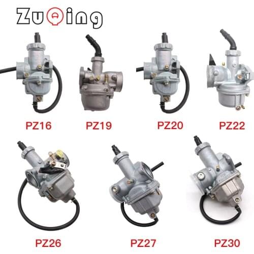 Motorcycle Carburetor PZ16 PZ19 PZ20 PZ22 PZ26 PZ27 PZ30 Hand Cable Chock Carb For 50cc-250cc Dirt Bike ATV Quad Go kart