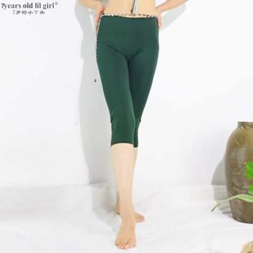 Lycra Cotton Belly Dance Yoga Capri Pants Tight-Fitting Dody Buiding Fitness Trousers Slim Ieggings ETT01