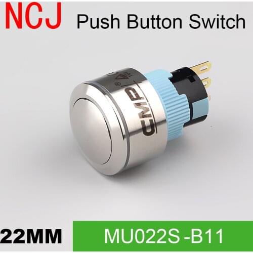 NCJ 22mm Metal Push Button Switch IP67 Maintained Alternate Latching & self-reset Momentary Reset 5A