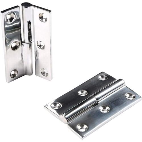 Mizugiwa 2 PCS Marine Boat Hinges Stainless Steel Boat Hatch Hardware Cabinet Door Lift-Off Pair