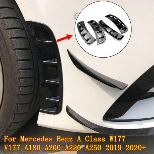Car Exterior Body Front Bumper Side Air Vent Outlet Stickers Trim Cover For Mercedes Benz A Class W177 A180 A200 A220 A250 2019