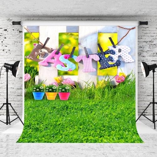 VinylBDS 8x8ft Easter Backdrops Photography Spring Meadow Studio Backdrop Children Backgrounds For Photo Studio