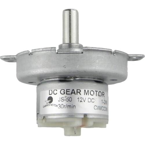 CHANCS DC Gear Electric Motor JS-50 DC 12V 30RPM D-Shaft Synchronous Motor Mini DC Gear Motor