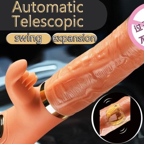 Hand-held Automatic Telescopic Dildo Vibrator 360° Swing Internal Expansion Vagina Masturbator Sex Toys For Women and Lesbian