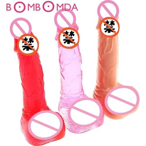 Sex Toys Dildos For Women Simulation Crystal Penis Crystal Phallus Realistic Big Dildo Woman Masturbation Orgasm Gay Game O35