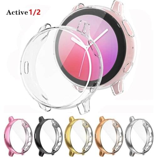 Case For Samsung galaxy watch active 2 cover bumper Accessories Protector Full coverage silicone Screen Protection