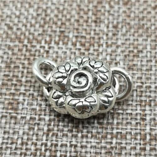 925 Sterling Silver Rose Flower Connectors for Bracelet Necklace