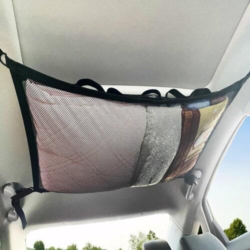 Car Trunk Storage Bag Nylon Mesh Nets Auto Back Rear Trunk Organizer Elastic String Luggage Net Holder Pocket Vehicle supplies