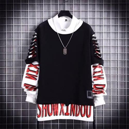 Hip Hop Tops Streetwear Funny Black Autumn Hoodie Male Harajuku Pullover Sweatshirts Korean Hoody Fashion Oversized Punk Hoodie