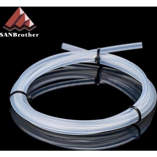 3D Printe parts 1M/2m PTFE Tube Clear PiPe PFA 2x4mm For V5/V6 1.75mm Bowden Extruder J-head hotend