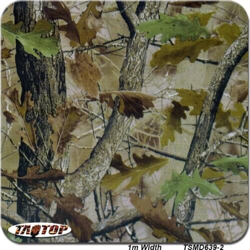 TSMD639-2 size1m*10m new Tree leaves camouflage pattern green Hydro Graphics hydro dipping film Water Transfer Printing Film