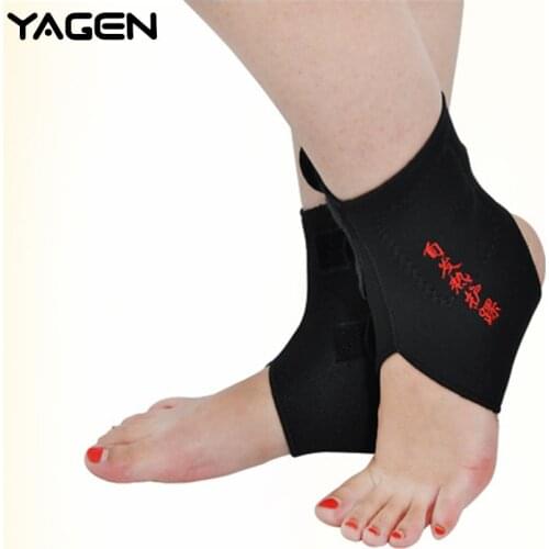 1Pair Tourmaline Self Heating Far Infrared Magnetic Therapy Ankle Care Belt Support Brace Heel Massager Foot Health