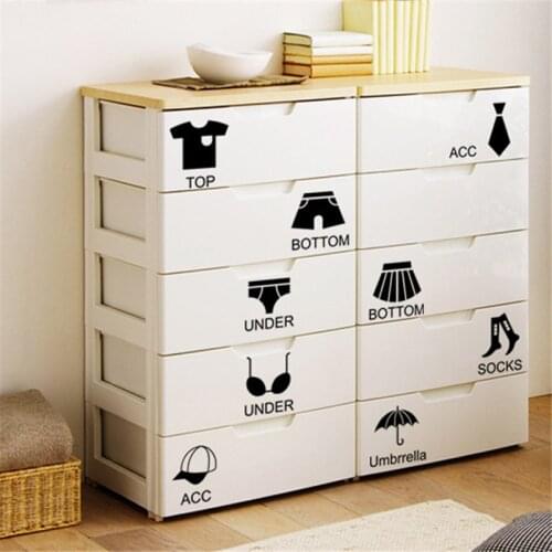 Hot Selling Removable Home Decal Wall Paper Locker Bedroom Chest Sticker Storage Label Vinyl Art Home Decoration Posrer Y-204