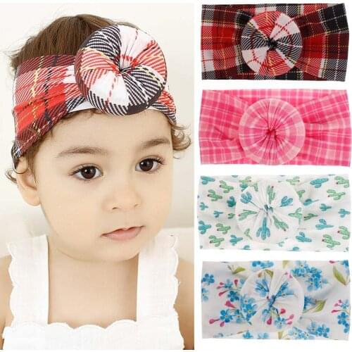 Yundfly New Baby Girls Round Rolled Donut Nylon Headband Children Knotted Headwrap Hair Band