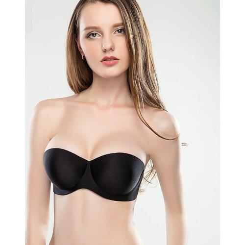 Summer thin cup Women Strapless Backless t shirt Bra Invisible Sexy Lady Wedding Dress Bra big cup seamless party dress bra