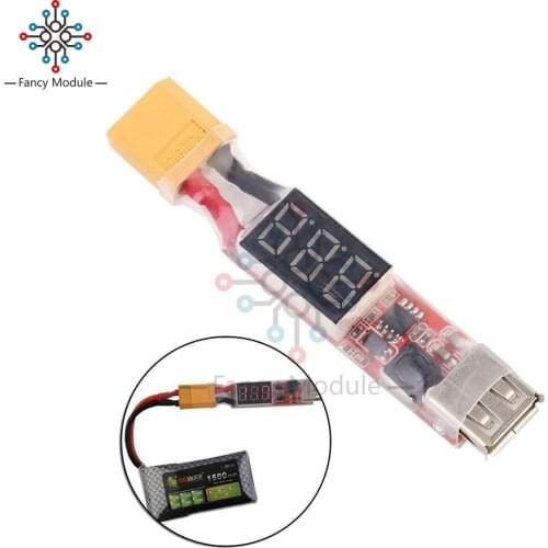 2S-6S Lithium Lipo Battery XT60 Plug to USB 5V Charger Converter Module Cellphone Mobile charger Adapter