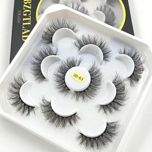 5pairs Mink Eyelashes10-25mm Lashes Fluffy 3d Mink Lashes Makeup Dramatic Long Natural Eyelashes Eyelash Extension Maquillaje