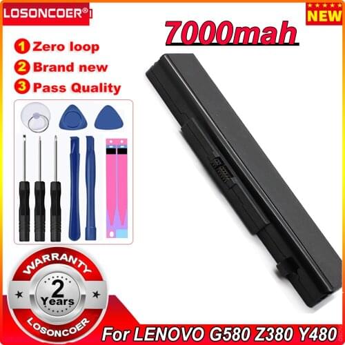 6 Cells Laptop Battery FOR LENOVO G580 Z380 Z380AM Y480 G480 V480 Y580 G580AM L11M6Y01 L11L6Y01 L11L6F01 L11L6R01 L11N6R01