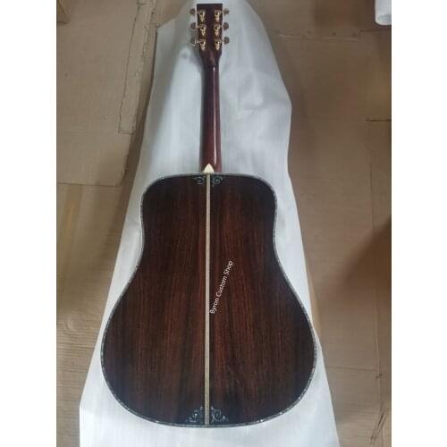 Free shipping top quality Handmade Deluxe 41 inches Acoustic guitar all koa wood with real abalone inlay acoustic guitar