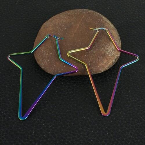 Big Simple Multicolour Earring Fashion Stainless Steel Jewelry Earrings For Women EFGZAOCP