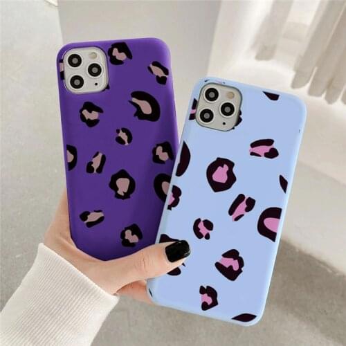 Leopard Print Phone Case Cover For Iphone 11 12Mini 12 Pro XS Max XR X SE 2020 SE2 8 7 6 6S Plus Luxury Soft Back Fashion Cases
