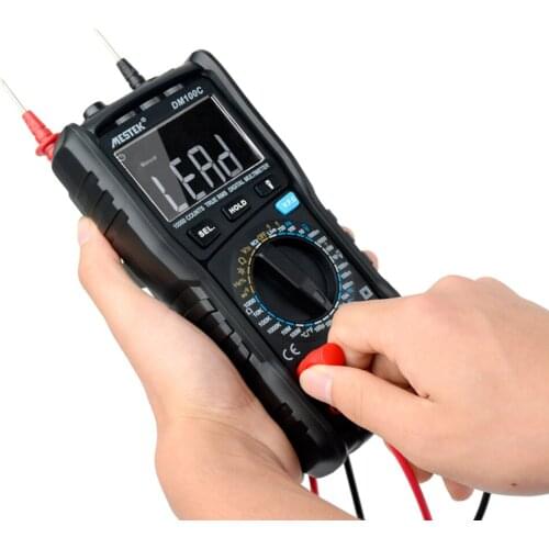 MESTEK DM100C 10000 Counts True RMS Digital Multimeter Measuring AC/DC Voltage Current Resistance Capacitance Frequency