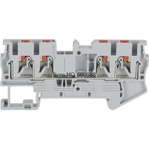 Din Rail Terminal Block PT2.5-QUATTRO 4 conductors Electrical Wire Spring Connection Push in Conductors wire connectors