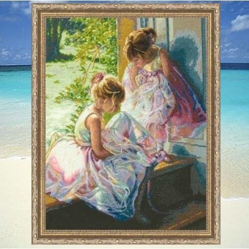 Two little sleeping dogs on dim35280 quilt Package Greeting Needlework Counted Cross-Stitching Kits New Style Counted